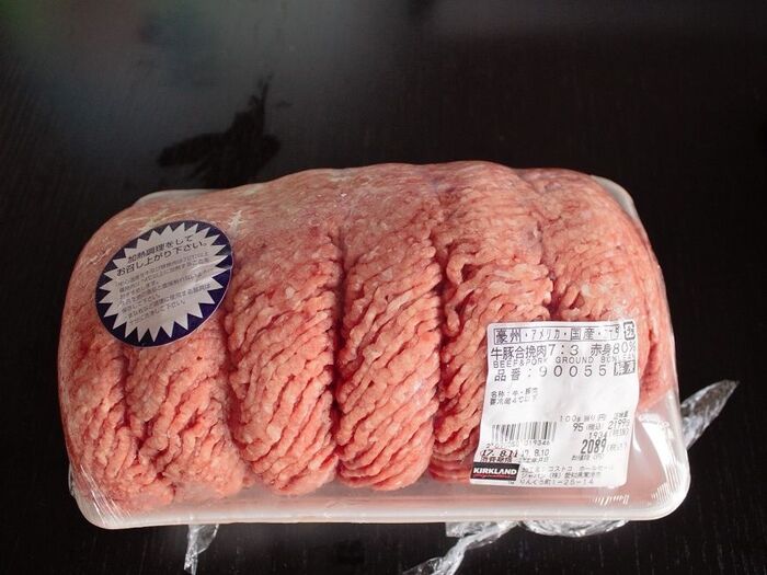 ◆お勧めの肉　：　牛豚合挽肉７：３　赤身80%
