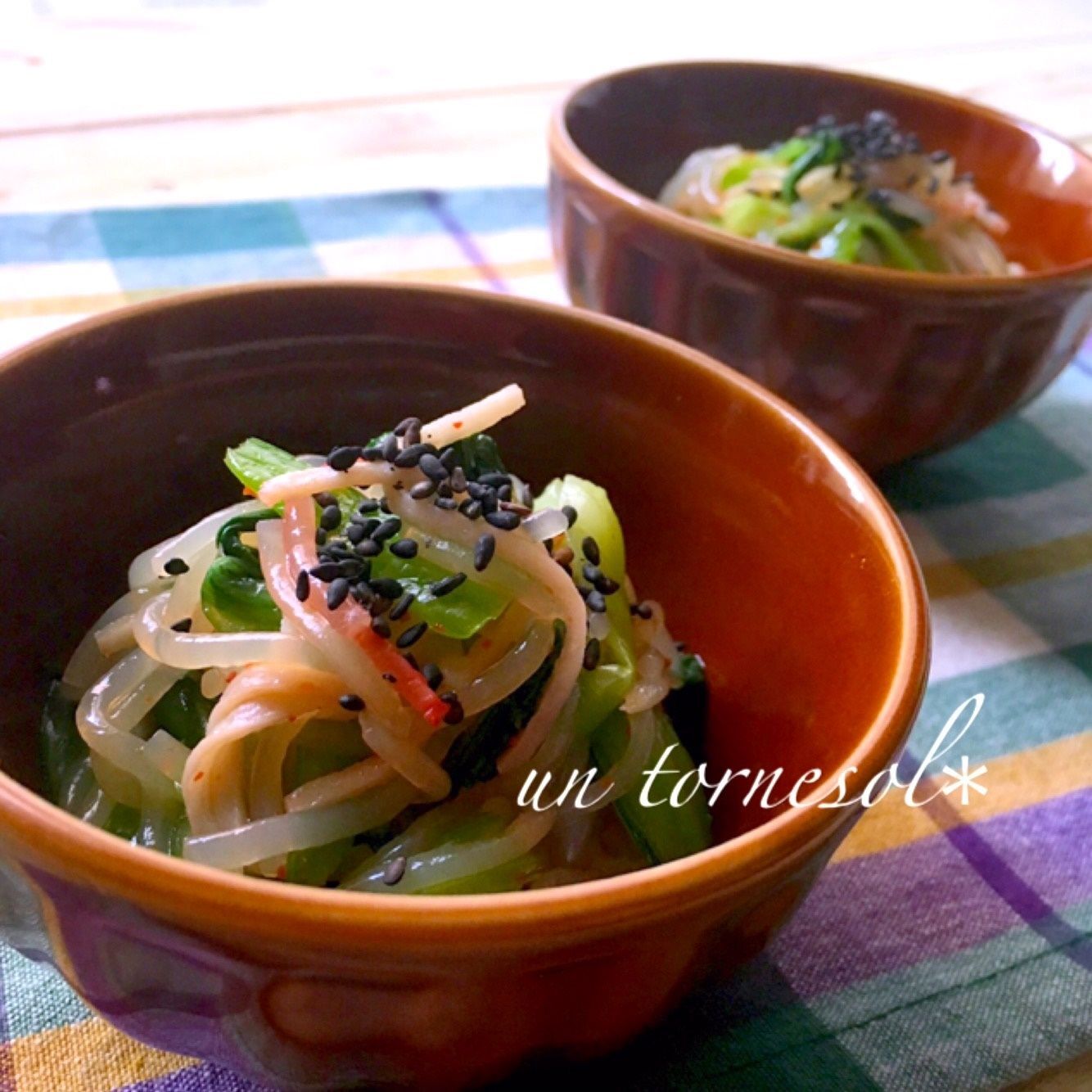 レンジ加熱だから10分で簡単♪ ちんげん菜と糸こんの和風ナムル