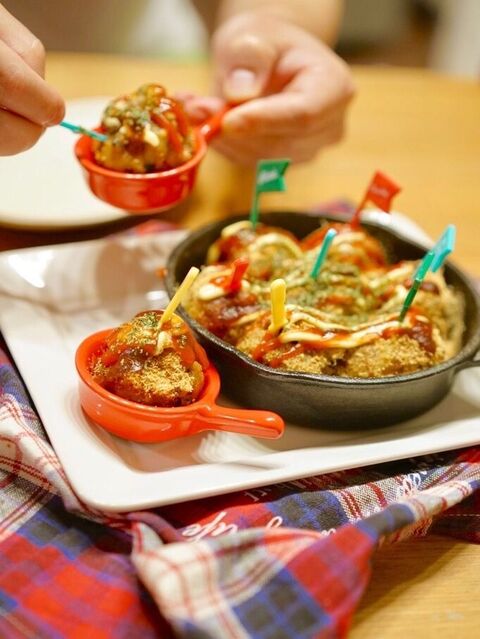 パーティにも使える 揚げないヘルシーコロッケde たこ焼き風盛り付け レシピ付き 暮らしニスタ
