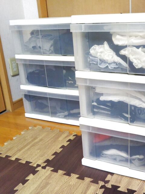 古い衣装ケースをリメイクして再利用 ごちゃごちゃクローゼットの見直し 暮らしニスタ