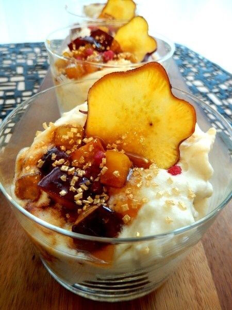 ちょっとおしゃれにグラスに盛り付け さつまいものティラミス風 暮らしニスタ