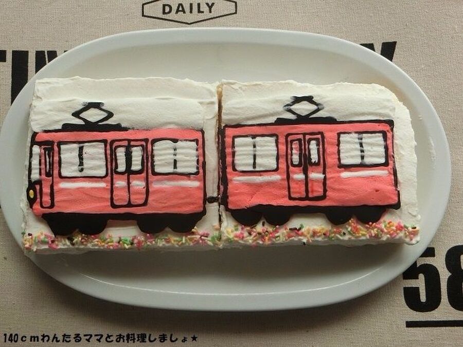 生クリームデコで簡単 電車のバナナケーキ 暮らしニスタ