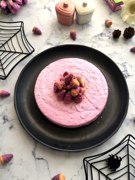 あれを飾って 鮮やかな紫芋のマスカルポーネチーズケーキ 暮らしニスタ