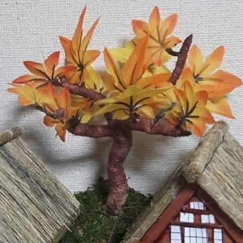 ２、紅葉したもみじの木を作る