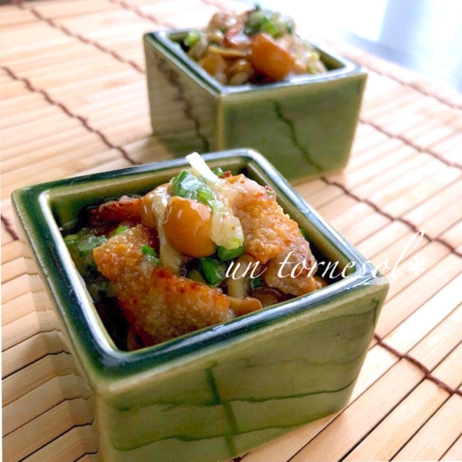 美肌効果に おつまみにぴったり パリパリ鶏皮のなめこおろしポン酢和え 暮らしニスタ 美肌効果に おつまみにぴったり パリパリ鶏皮のなめこおろしポン酢和え 暮らしニスタ
