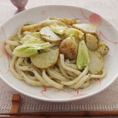 簡単焼うどん「ポテトチップス風味の焼うどん」