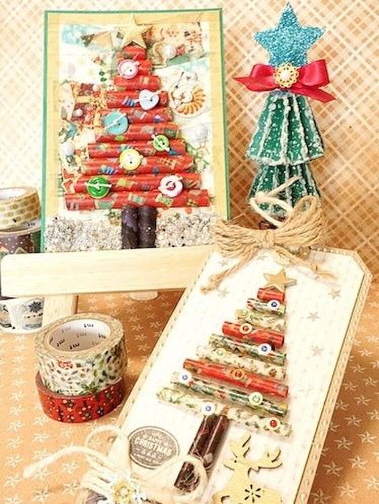 ストローとマスキングテープでクリスマスツリーを作って楽しんで 暮らしニスタ