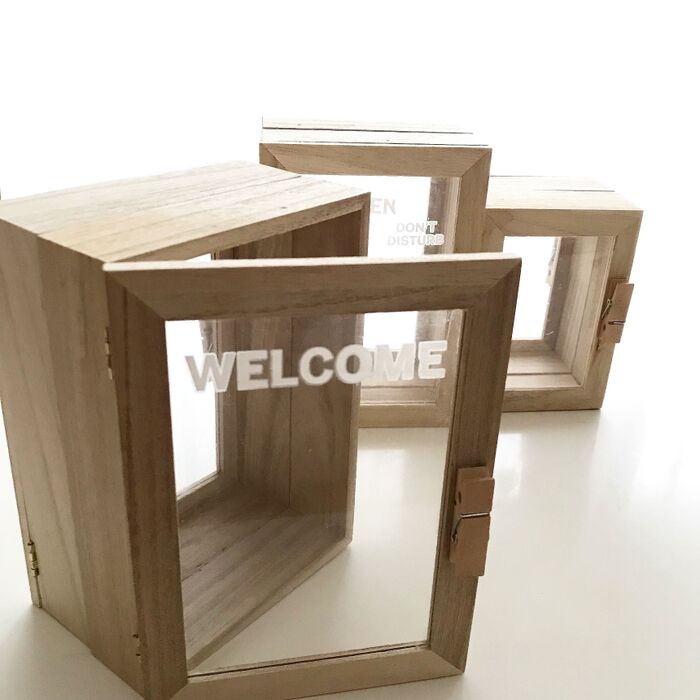 カウンター上収納に♫100均木箱の簡単リメイク作り方