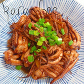 5分で簡単＊ビールが進む!イカゲソのニンニク生姜焼き