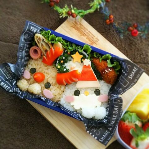 キャラ弁 詰めたご飯にのせるだけ サンタ トナカイのクリスマス弁当 暮らしニスタ キャラ弁 詰めたご飯にのせるだけ サンタ トナカイのクリスマス弁当 暮らしニスタ