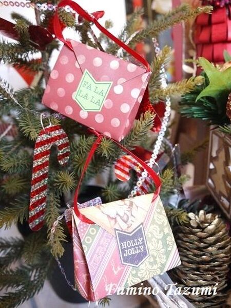 折り紙で簡単☆クリスマスツリー飾り