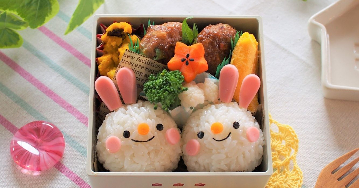 キャラおにぎりの詰め方の工夫 うさぎちゃんおにぎり弁当 暮らしニスタ