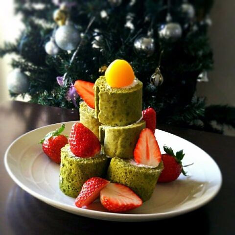 抹茶のロールケーキタワーで クリスマスツリー 暮らしニスタ 抹茶のロールケーキタワーで クリスマスツリー 暮らしニスタ