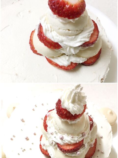 イチゴとマカロンでクリスマスツリー 暮らしニスタ