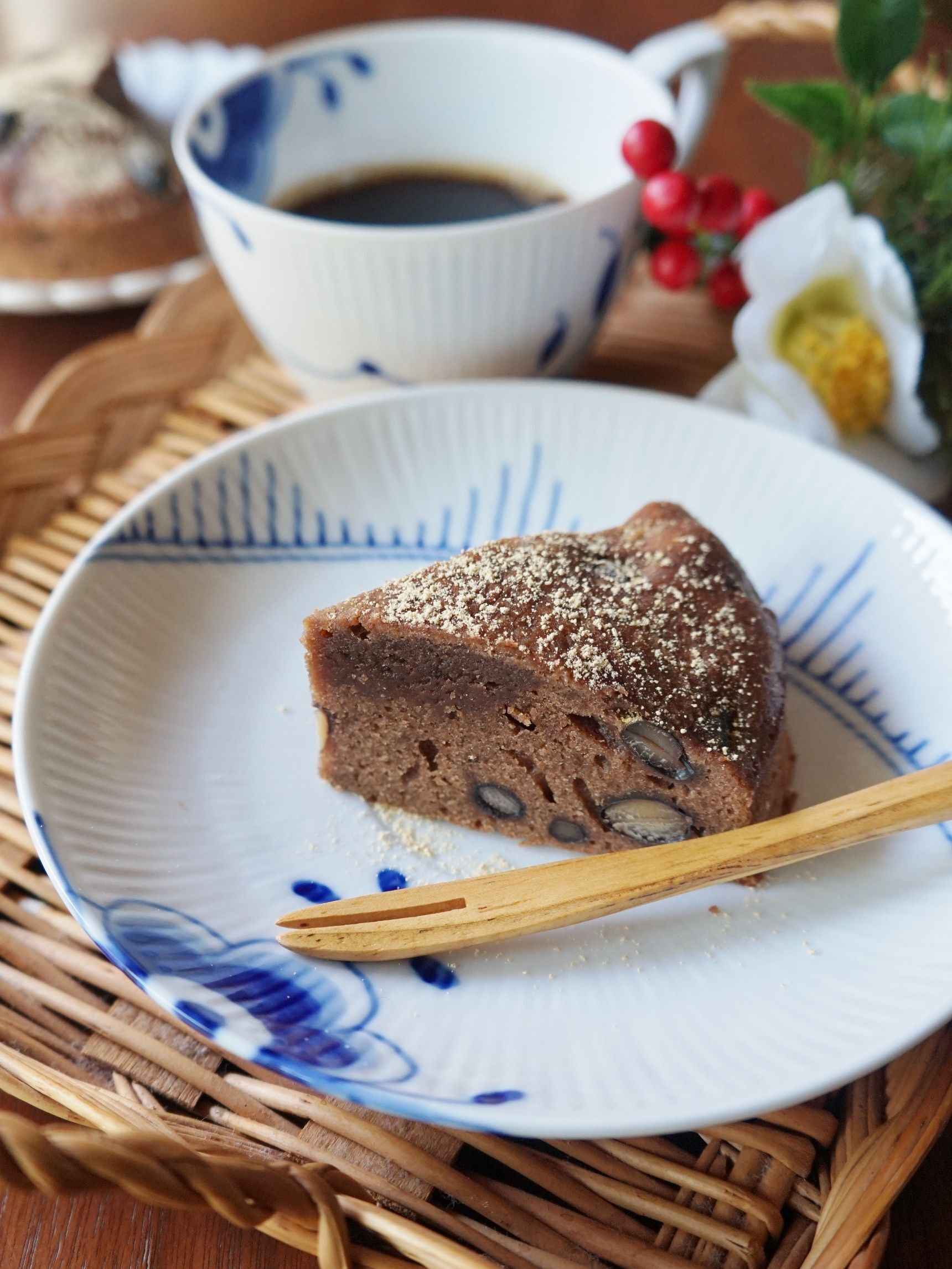 おせちリメイクでおもてなしにも♡黒豆とココアの簡単ブラウニー