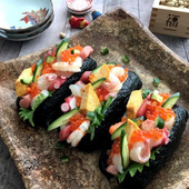 パッカンおにぎり風な巻かない海鮮恵方巻～♪