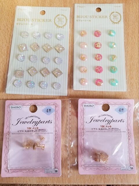 貼るだけ簡単 100均材料で誰でも作れるピアス 暮らしニスタ 貼るだけ簡単 100均材料で誰でも作れるピアス 暮らしニスタ