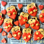 セリアのハート型で簡単可愛い♡スヌーピークッキー♡