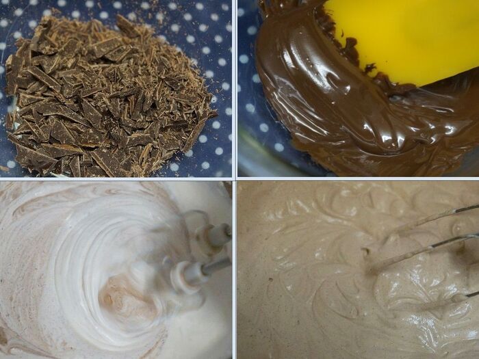 １．チョコクリーム作り。