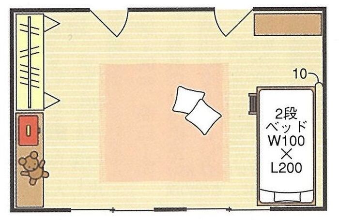 12畳の子供部屋の間取り例