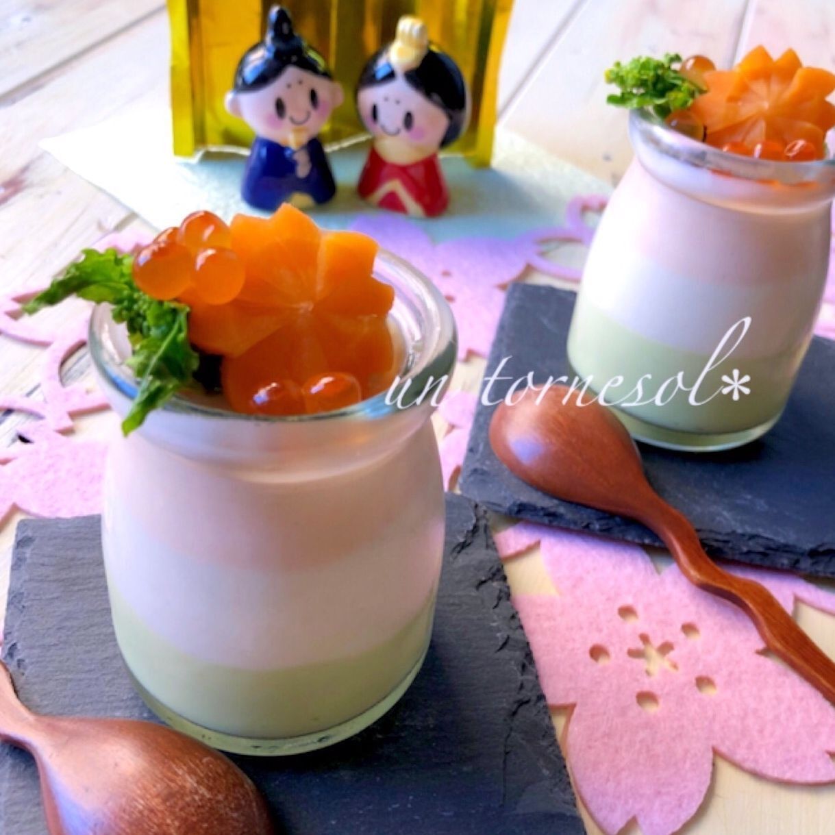 ひな祭りのおもてなしに❤︎骨粗しょう症効果に♪三色豆腐ムース