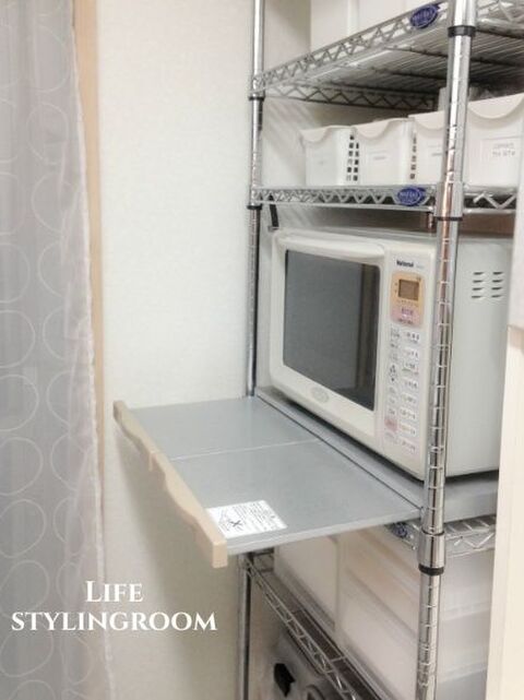 ちょい置き に便利なレンジテーブルをメタルラックに置いて家事効率を上げる 暮らしニスタ ちょい置き に便利なレンジテーブルをメタルラックに置いて家事効率を上げる 暮らしニスタ
