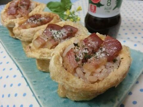 青じそドレッシング1本で味付け 洋風オープンいなり寿司 暮らしニスタ