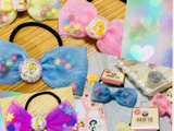 100均ヘアゴムにシールとレジンで！色んなディズニープリンセスのヘアゴムを量産