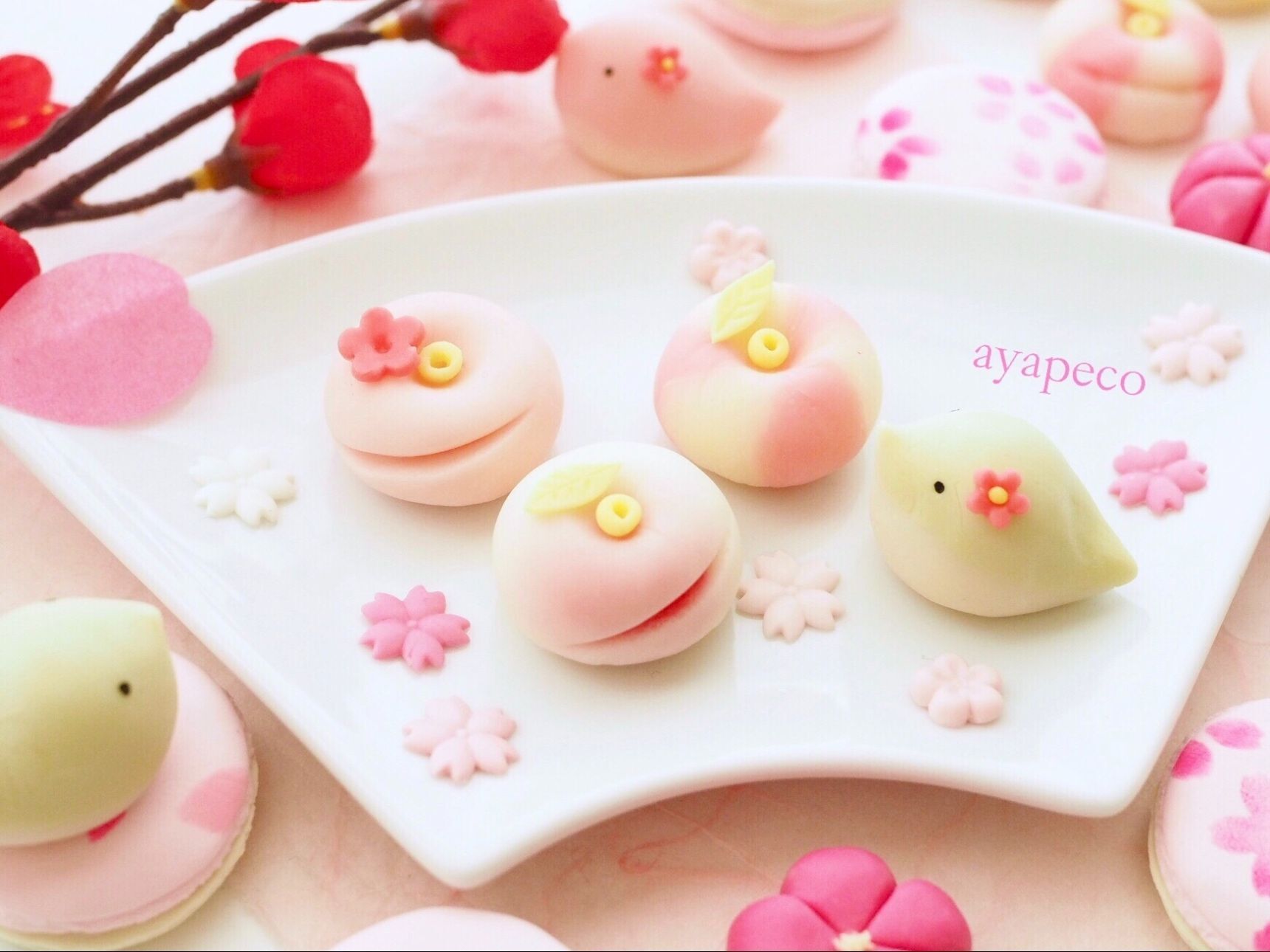 樹脂粘土で作るフェイク和菓子 ふんわりかわいい椿のねりきり3種 暮らしニスタ