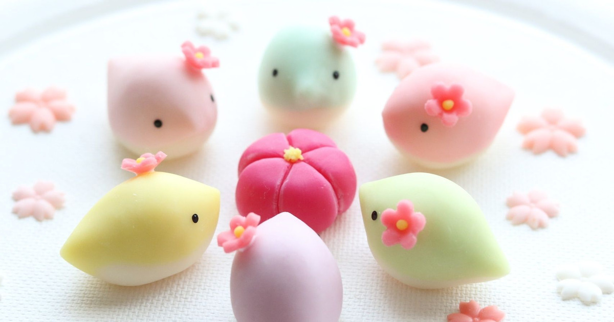 試してみた】【樹脂粘土で作るフェイク和菓子】幸せを運ぶ、ねりきり 