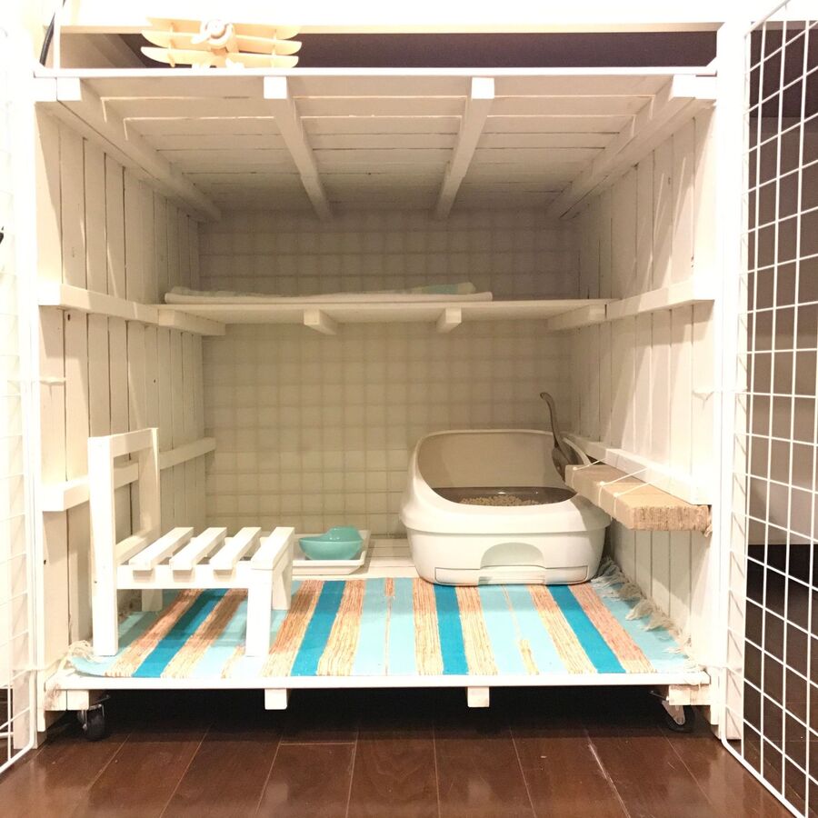 スノコで猫小屋diy 暮らしニスタ