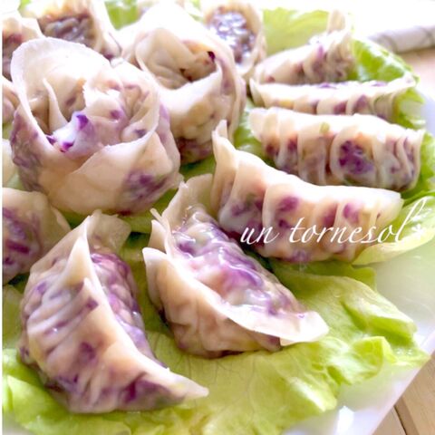 腎機能アップに 紫ピンクの蒸しえび餃子 暮らしニスタ