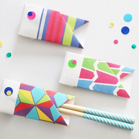 【簡単】折り紙で鯉のぼり箸袋の折り方とその他応用編♪