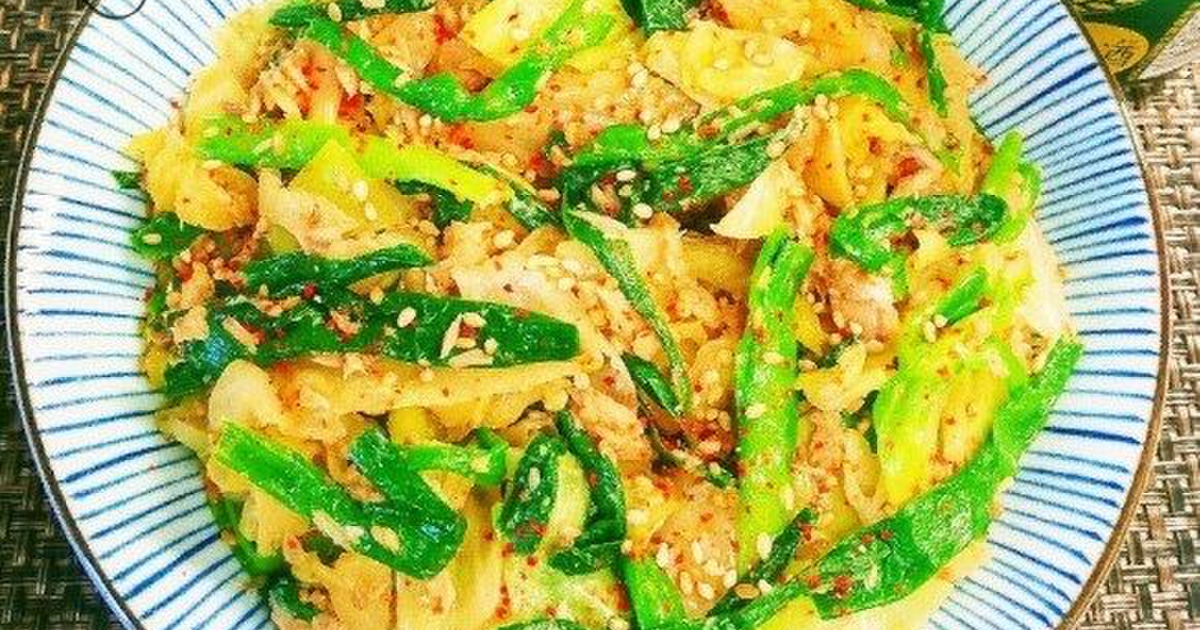 5分で簡単ヘルシー副菜 春キャベツとニラとツナのピリ辛和え 暮らしニスタ