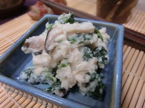 美肌を作る酒粕とヨーグルトで和えるだけ きのことほうれん草のわさび漬け風 暮らしニスタ