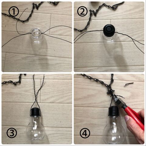 100均リメイク セリアの電球風ledオーナメントをガーランドにリメイク 暮らしニスタ 100均リメイク セリアの電球風ledオーナメントをガーランドにリメイク 暮らしニスタ