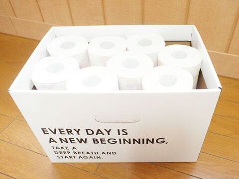ストックng トイレットペーパーのストック収納 キャンドゥ ペーパーボックス 暮らしニスタ