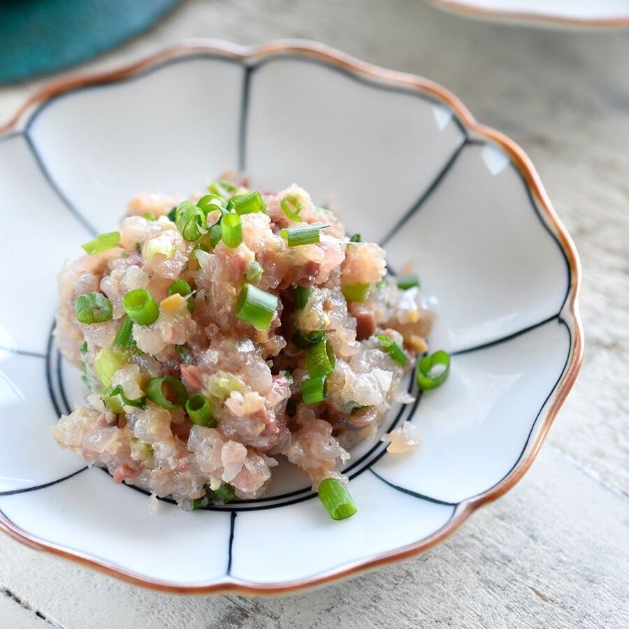 減塩 あじのなめろう アジでもう一品 魚のおつまみ 少材料 ねりごま 3分 5分 暮らしニスタ 減塩 あじのなめろう アジでもう一品 魚のおつまみ 少材料 ねりごま 3分 5分 暮らしニスタ