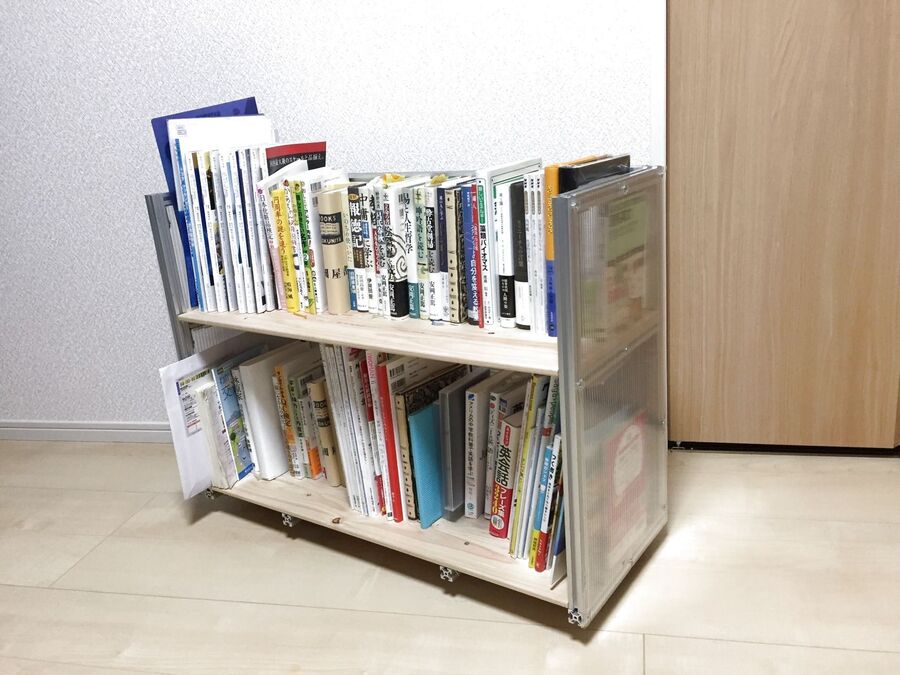 100均とすのこ板で作る可動式本棚 暮らしニスタ 100均とすのこ板で作る可動式本棚 暮らしニスタ