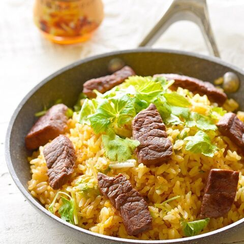 父の日 がっつり飯 ステーキ ガーリックライス 簡単 時短 技あり ピエトロ 10分 暮らしニスタ