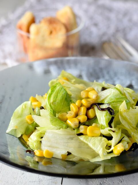 30秒 しゃかしゃか振るだけ うまうまコーンレタス 火不要 包丁不要 超簡単 野菜のおかず 暮らしニスタ