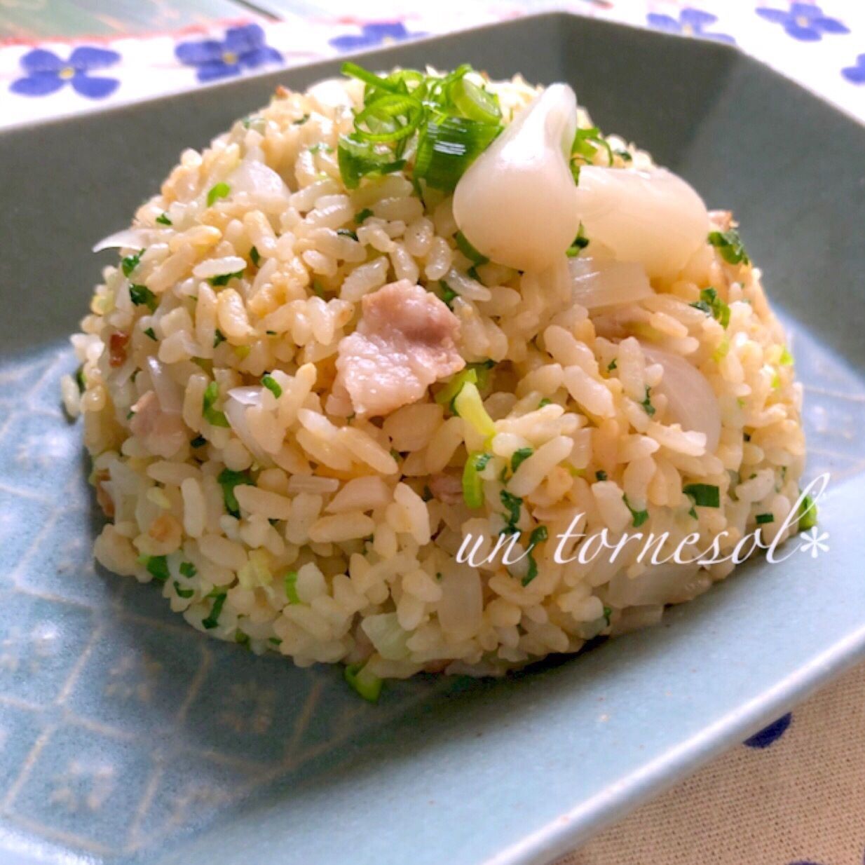 もりもり食べてストレスOFF‼休日などにオススメ☆らっきょうチャーハン