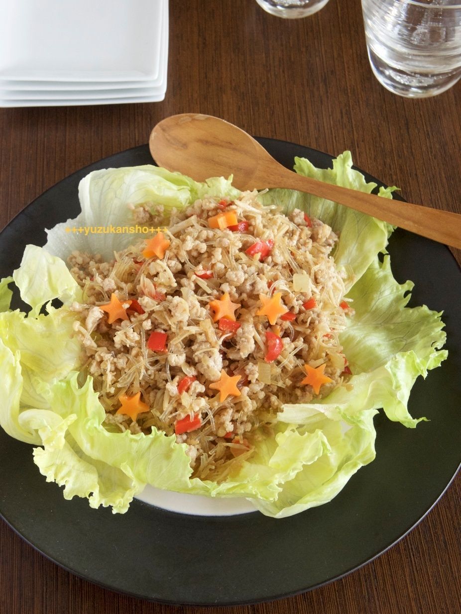 父の日に親子で料理! 豚ひき肉と春雨炒め