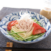 さっぱりうどんレシピ「バンバンジーうどん」