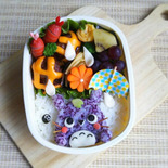 《キャラ弁》傘さしトトロの梅雨弁当♡