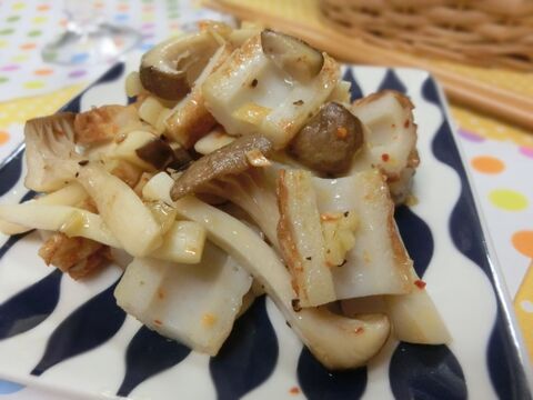 3分 ちくわとエリンギのぺペロンチーノ 暮らしニスタ