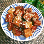 簡単3分！ビールが進む♪サイコロハンバーグのペッパーチーズ照り焼き