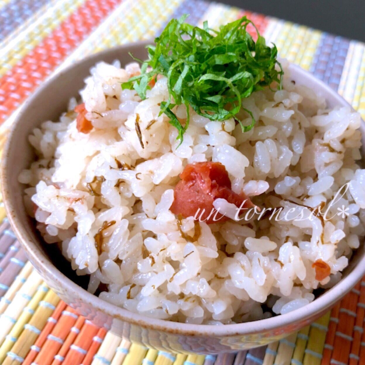 炊飯器にお任せ‼血液サラサラ効果に☆もずく梅ごはん