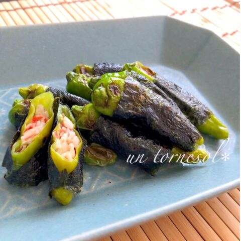 貧血予防 お弁当にオススメ ししとうのカニカマのり巻き 暮らしニスタ