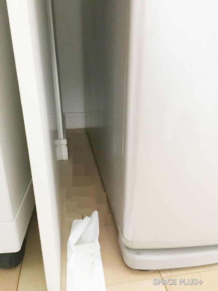 冷蔵庫の横